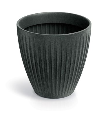 Květináč LATIA ROUND MIDL 60 cm - barva: černý granit