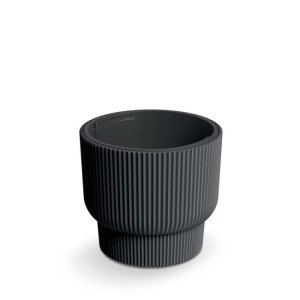 Květináč MILLY s vkladem 39,5 cm - barva: uhelná