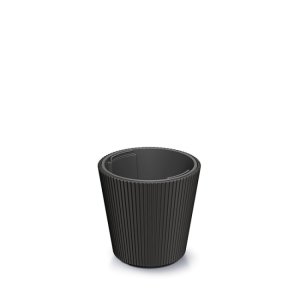 Květináč MILLY s vkladem 39 cm - barva: uhelná