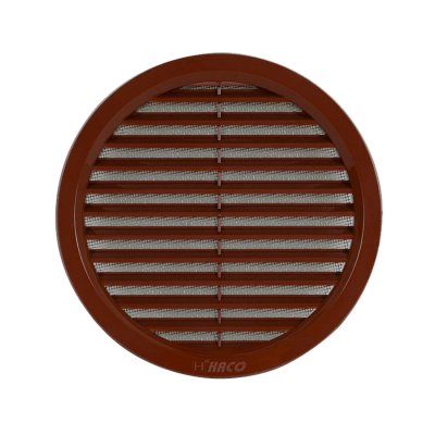 HACO Mřížka větrací hnědá kruhová se síťovinou | 125 mm