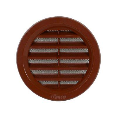 HACO Mřížka větrací hnědá kruhová se síťovinou | 75 mm