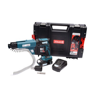 XTLINE Aku šroubovák na sádrokarton bezuhlíkový 18 V + baterie 2.0 Ah + nabíječka 2.4 A + box