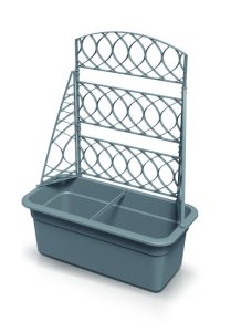 Květináč s pergolou BLOMA 58 cm - barva: šedý kámen