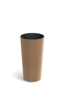 Květináč LAMIA SLIM ECO WOOD 20 cm - barva: naturo ECO
