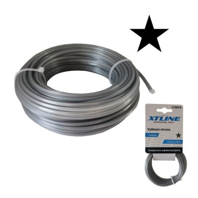 XTLINE Vyžínací struna hvězda | 1,3 mm / 15 m