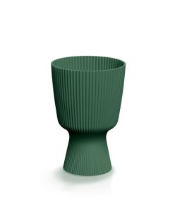 Květináč MILLY ROUND 14,6 cm - barva: tmavě zelená
