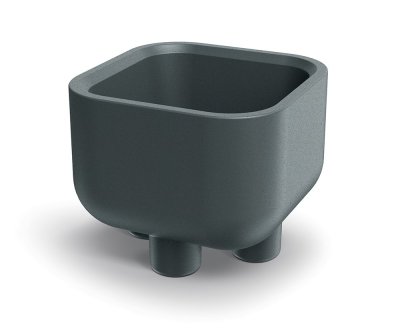 Květináč s nožičkami MOLTA SQUARE 48 cm - barva: grafit