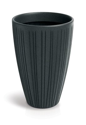 Květináč FERO ROUND HIGH 48 cm - barva: olověná