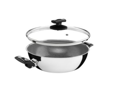 KOLIMAX CERAMMAX PRO COMFORT Pánev CERAMMAX PRO COMFORT, s poklicí, průměr 26 cm, šedý GRANIT
