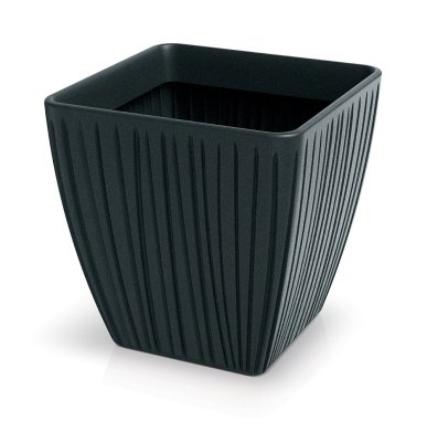 Květináč FERO SQUARE 48 cm - barva: uhlíkově šedá