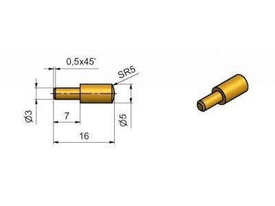 Čípková podpěra 5/3 Ms TKZ č.8160000A