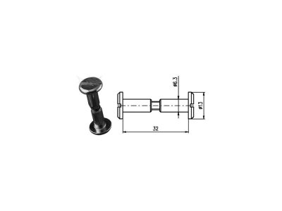 Spojovací kování 32 mm Zn č.8601053A