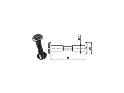 Spojovací kování 38 mm Zn č.8602053A