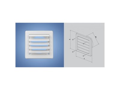 Mřížka gravitační 150x150 bílá G 100