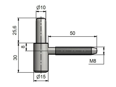 Závěs dveřní 60/10 SD M8x50 modrý Zn 96940530