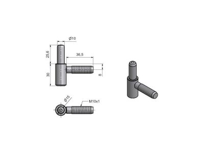 Závěs 60/10 SD M10x1/37 m.Zn č.96080530