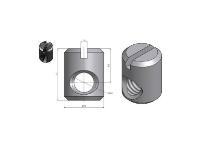 Válečková matice M6-10x13/8,5 č.8680000A (005935)
