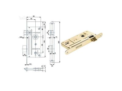 Zámek dozický 548A BZn P-L 90/80