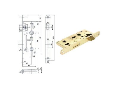 Zámek WC K111 BZn P-L 72/60