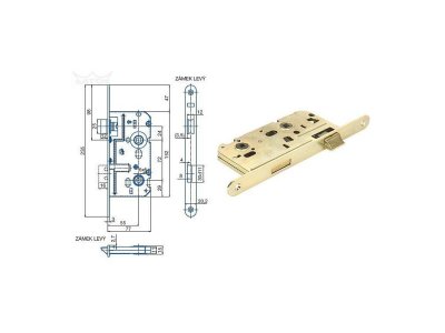 Zámek WC K222 BZn P 72/77