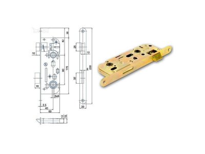 Zámek WC 01-16 BZn P-L 90/60