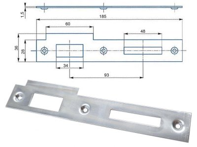 Protiplech BZn 2/2 ''L'' rovný