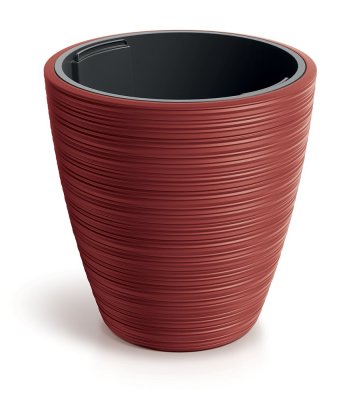 Květináč VENA ROUND 34,9 cm - barva: retro červená