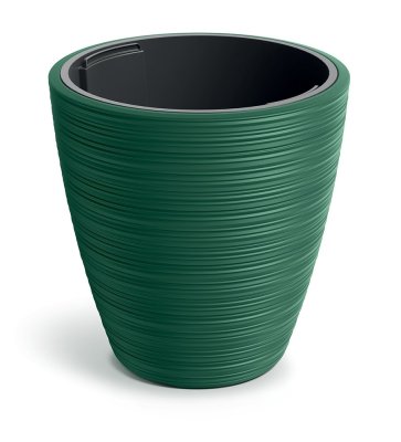 Květináč VENA ROUND 34,9 cm - barva: tmavě zelená