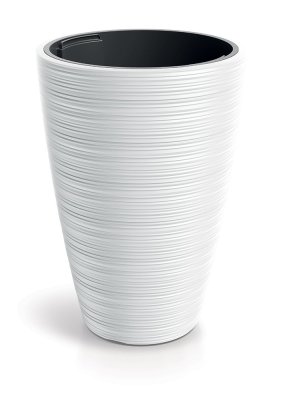 Květináč VENA ROUND 39 cm - barva: bílá