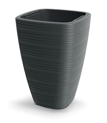 Květináč VENA SQUARE 28,9 cm - barva: tmavě šedá