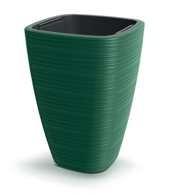 Květináč VENA SQUARE 28,9 cm - barva: tmavě zelená