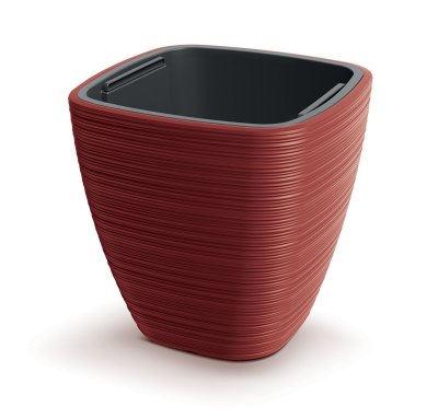 Květináč VENA SQUARE 28,9 cm - barva: retro červená