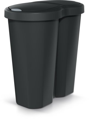 Odpadkový koš COMPACTA R DUO 40l - barva: černá