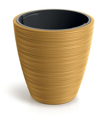 Květináč VENA ROUND 29,9 cm - barva: hořčice