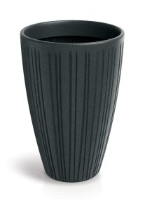 Květináč FERO ROUND HIGH 48 cm - barva: olověná