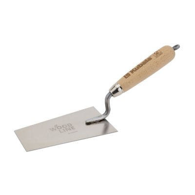 KUBALA Lžíce štukatérská trapézová nerezová, dřevěná rukojeť WOOD LINE | 80x140x55 mm