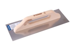 Hladítko nerezové hladké 130x380mm,rukojeť dřevěná 5407