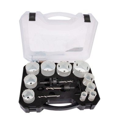 XTLINE Sada vykružovacích bimetalových korunek 14 dílů | 19-64 mm, plastový box