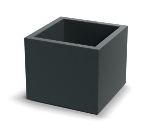 Květináč CUBLA SQUARE 38 cm - barva: tmavě šedá