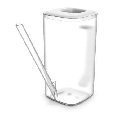 Konvička TUBI 1,6 l - barva: transparentní/bílá