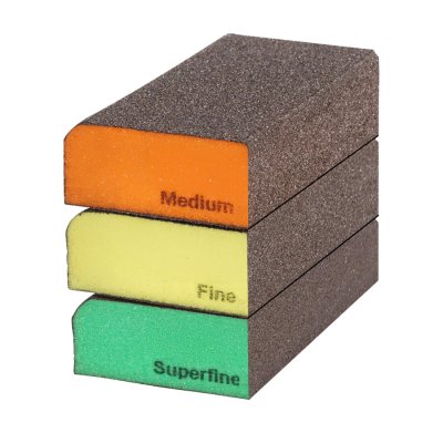 XTLINE Brusná houba tuhá 1bal/6ks | 100x70x25 mm, zr. 80/120/240