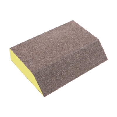 XTLINE Brusná houba tuhá zkosená | 100x70x25 mm, zr. 80