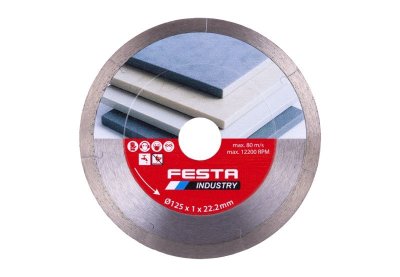 Kotouč diamantový FESTA INDUSTRY řezný plný 125x1x22.2mm