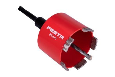 Korunka vrtací diamantová FESTA 82mm segmentová se stopkou SDS+/M16