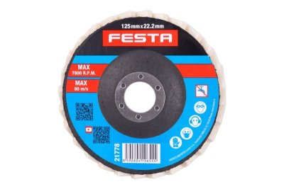 Kotouč leštící  filcový lamelový FESTA 125mm/22.2mm