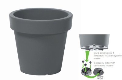 Květináč LOFLY 58, 2 cm - barva: šedý kámen