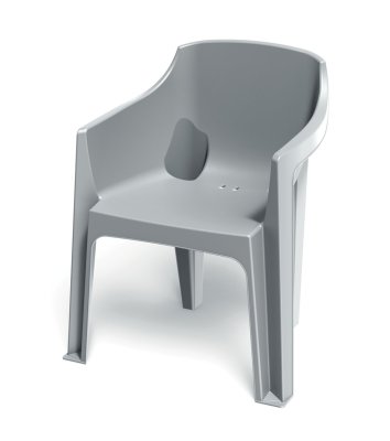 Židle s područkami TURINO 630x555x775 mm - barva: šedá