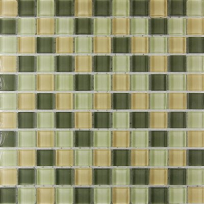 Mozaika ASHS001 skleněná hnědá - zelená 29,7x29,7cm sklo
