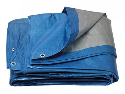 PE plachta zakrývací kulatá 3.6m 120g/1m2 modro-stříbrná