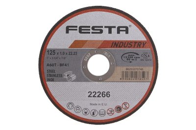 Kotouč řezný FESTA INDUSTRY na kov 125x1x22.2mm